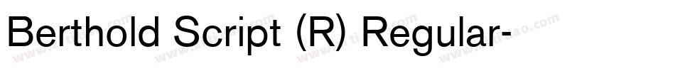 Berthold Script (R) Regular字体转换